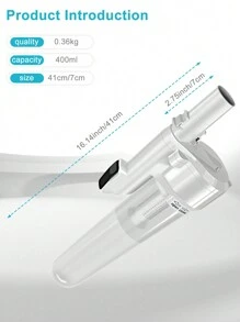 Makita Compatible 13.53oz Large Capacity Integrated Gas Cyclone Attachment For Cordless Vacuums - White - View 8