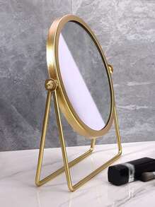 Hộp đơn đóng gói Gương để bàn bằng kim loại đơn giản, Gương trang điểm tại nhà có thể xoay cho phòng ngủ, Gương trang điểm bằng sắt - Nhiều màu - Xem 5