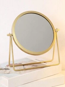 Hộp đơn đóng gói Gương để bàn bằng kim loại đơn giản, Gương trang điểm tại nhà có thể xoay cho phòng ngủ, Gương trang điểm bằng sắt - Nhiều màu - Xem 3