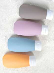 1 件/4 件便携式旅行分配瓶，大容量防漏挤压瓶，适用于旅行洗漱用品，可再填充化妆品容器，防漏挤压容器，椭圆形容器，带洗漱用品储物袋，便携式挤压旅行瓶套装，可再填充化妆品容器，适用于洗发水、护发素、乳液和沐浴露，非常适合洗漱用品和外出使用，60 毫升旅行装 - 彩色 - 查看 6