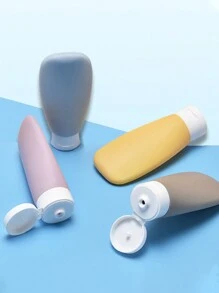 1 件/4 件便携式旅行分配瓶，大容量防漏挤压瓶，适用于旅行洗漱用品，可再填充化妆品容器，防漏挤压容器，椭圆形容器，带洗漱用品储物袋，便携式挤压旅行瓶套装，可再填充化妆品容器，适用于洗发水、护发素、乳液和沐浴露，非常适合洗漱用品和外出使用，60 毫升旅行装 - 彩色 - 查看 8