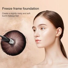 1 件蓬松超大软粉刷、化妆腮红刷、粉饼刷，方便携带， - 黑色 - 查看 2