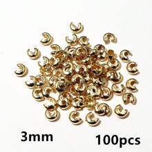 100pcs 3mm 4mm 5mm Round Covers Crimp End Beads Stopper Spacer Beads For DIY Jewelry Making Findings Supplies - Crimp Beads - View 18
