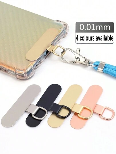 304#不銹鋼手機夾手機墊手機掛繩手機殼充電口固定墊