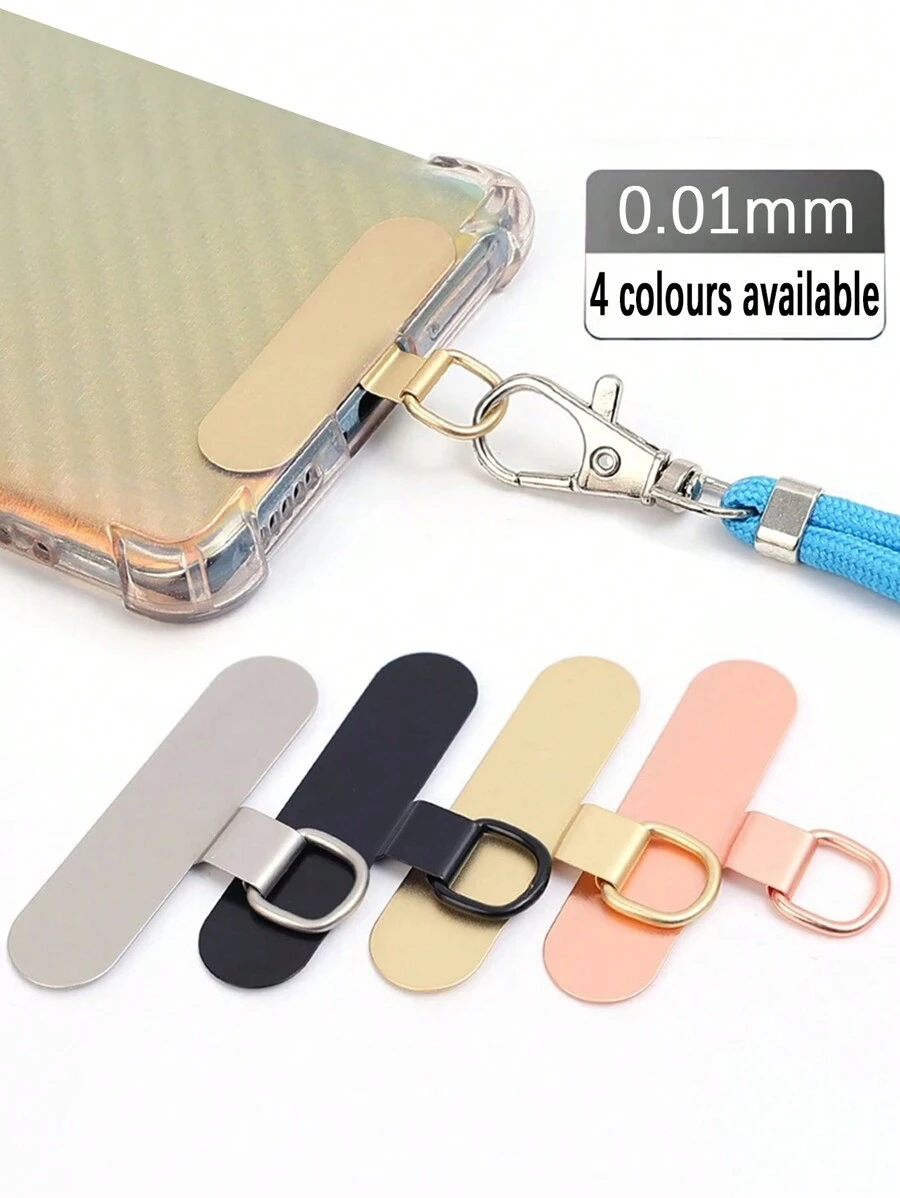 304#不銹鋼手機夾手機墊手機掛繩手機殼充電口固定墊 - 彩色 - 查看 1