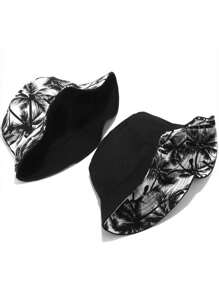 1 Peça Chapéu Balde com Árvore de Coco, Chapéu de Sol de Praia Estético, Boné de Beisebol para Homens e Adolescentes, Reversível de Uso Duplo, Chapéu Balde Estampado com Palmeira Boho para Homens, Chapéu Balde Dobrável para Homens, Chapéu de Praia de Verão