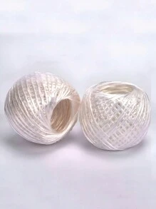 1/2/4Pz Cuerda De Plástico Trenzada Para Embalaje (50G) Cuerda De Polipropileno Multiusos Resistente Al Desgaste Para Empaquetado, Transporte, Manualidades, Artesanías, Jardinería Y Bricolaje - Rafia Decorativa - Blanco - Ver 1
