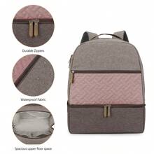 母嬰旅行媽媽袋，適用於戶外就餐，嬰兒食品保鮮隔熱背包，母乳存儲背包 - 彩色 - 查看 5