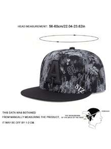 1pc Unisex Outdoor Letter A Graffiti Baseball Cap For Men New Fashion Embroidery Snapback Cap Era Hip Hop Cap Outdoor Sun Fitted Dad Hat