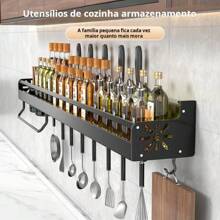 Crockery Cabinet & Kitchen Storage, Storage Racks - màu đen - Xem 7