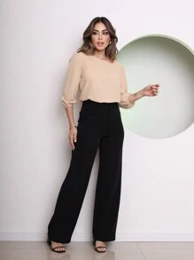 Women Blouses - Khaki - View 6