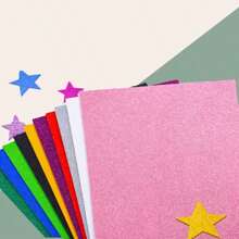 10pcs/Pack Thicker A4 Size Glitter Sponge Paper, Colored EVA Foam Paper For Arts And Crafts, Preschool Decoration - Red Bowknot Decor,Back To School,School Supplies