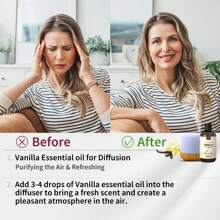 118ml Large Capacity Vanilla Essential Oil, 100% Pure Plant Extract, Distilled, With 10ml Portable Bottle, Suitable For Aromatherapy Diffuser, Fragrance Making, Skin & Hair Care, Office, Bedroom, Meditation, Yoga, Travel