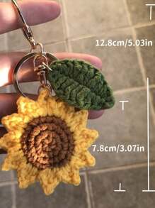 手工向日葵編織掛件，適用於鑰匙扣裝飾 - 向日葵吊墜B - 查看 3