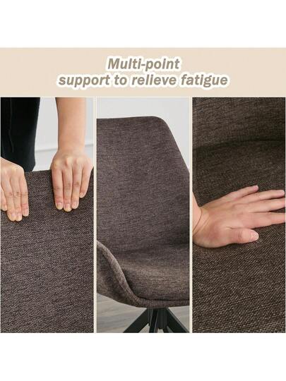 Dining Stoel (Set Of 2), Ergonomic Upholstered Chair, Swivel Armless Room, Kitchen, Living Room view 4