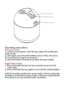 Chimexhy  1 pieza Mini humidificador USB de escritorio de plástico, dispositivo de hidratación de atomizador de escritorio portátil sólido moderno para dormitorio, viaje, oficina, hogar - Beis - Ver 7