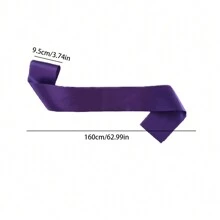 1pc Blank DIY Shoulder Strap, Birthday Party Ribbon, Wedding Award Ceremony Ribbon, Etiquette Satin Ribbon, Christmas - Multicolor - View 5