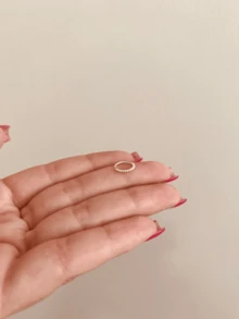 Piercing De Nariz Prata 925 Argolinha Detalhada - Piercing Nariz Argolinha Detalhada Prata 925 Legítima - Visão 4