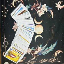 Thảm trò chơi trên bàn và Tarot, Thảm trò chơi độc quyền của Thần Mặt trời và Mặt trăng, Hoa văn bề mặt mịn, Hoàn hảo để học Tarot và Thẻ Oracle Thảm trò chơi trên máy tính để bàn, Thảm trò chơi Dominoes 50 * 50CM - nhiều màu - Xem 5