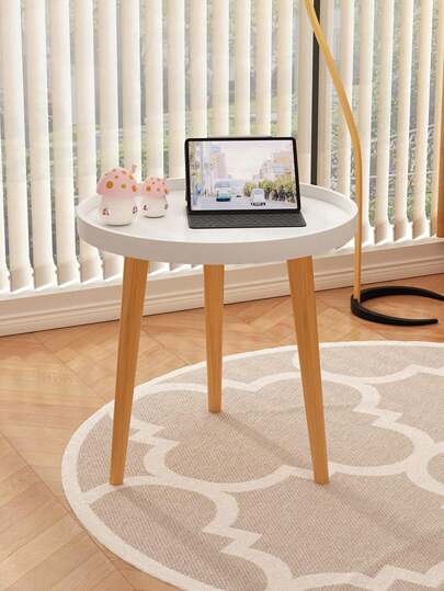 簡約實木沙發邊桌，穩定的客廳臥室辦公室家居裝飾側邊桌