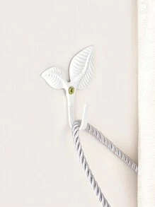 2pcs 18g Metal Hooks With Screw, Leaf Shaped Suitable For Wall & Curtain Rope Hanging, Multiple Colors Available Gifts Birthday Graduation