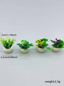 1pc Doll House Miniature Plant Model - Finished Flowers & Plants For Landscape Decoration - 1PC Mixed Colors, Multiple Styles, Random - View 2