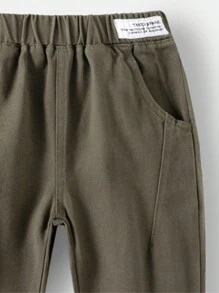 小男孩字母贴袋休闲裤，夏季长裤