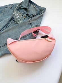 Bolsa de Ombro Multibolso de Cor Sólida, Bolsa de Peito ou Bolsa de Cintura Unissex para Esportes e Lazer