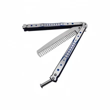 1入組蝴蝶式摺疊梳刀壓力減輕玩具，蝴蝶刀競賽戶外玩具遊戲模型玩具 - 彩色 - 查看 8