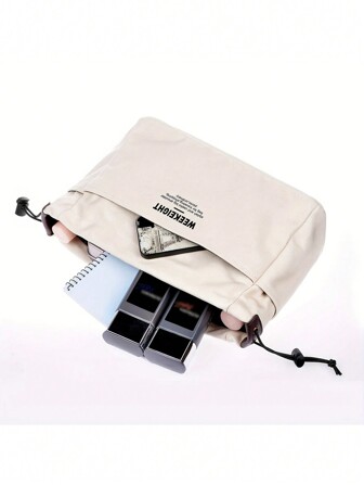 輕量旅遊，智慧整理：耐用多功能帆布袋，帶束口和便利口袋