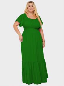 Plus Size Dresses - 綠色 - 查看 3