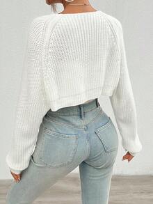 Spring And Autumn Casual Solid Ribbed Knitted Cardigan With Dolman Sleeves,Long Sleeve Tops