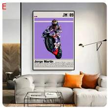 1PC Modern Motorcycle Racing Sports Wall Art Moto  Fans Canvas Painting Poster Decor For Bedroom Living Room Office Frameless - Red - View 6