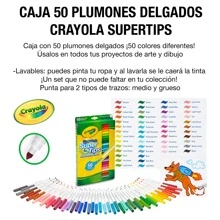 Supertips 50 Plumones Delgados Marcadores Escolares Lavables - Amarillo - Ver 2
