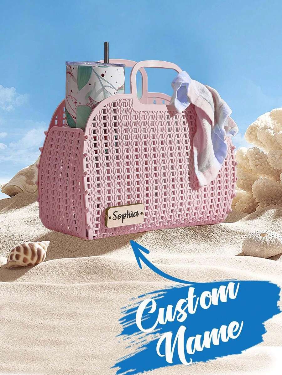 1 Túi đựng thạch tùy chỉnh có thẻ tên, Túi đựng thạch đi biển cá nhân, Túi đựng thạch cá nhân, Túi đi biển tùy chỉnh, Ly hợp cầm tay tùy chỉnh, Ly hợp có ống hút bằng nhựa, Quà tặng tiệc sinh nhật cho bé gái, Quà tặng phù dâu, Túi dự tiệc độc thân, Túi đựng hoa cho bé gái, Quà tặng cho mẹ, Quà tặng Cho cô ấy - Hồng - Xem 1