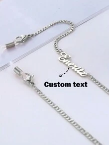 Personalized Custom Name Glasses 06 Magic Chain Chain Mask Men's And Women's Stainless Steel Glasses With Sunglasses Rope Custom Name Glasses Chain Lanyard Jewelry