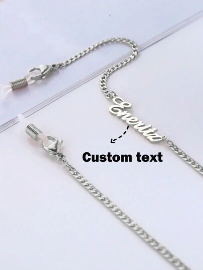 Personalized Custom Name Glasses 06 Magic Chain Chain Mask Men's And Women's Stainless Steel Glasses With Sunglasses Rope Custom Name Glasses Chain Lanyard Jewelry