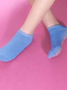 Random 5 Pairs Of Anti-Slip Gel Trampoline Yoga Short Socks, Gym, Fall - Multicolor - View 2