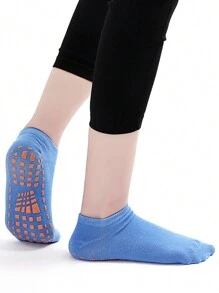 Random 5 Pairs Of Anti-Slip Gel Trampoline Yoga Short Socks, Gym, Fall - Multicolor - View 4