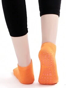 Random 5 Pairs Of Anti-Slip Gel Trampoline Yoga Short Socks, Gym, Fall - Multicolor - View 7