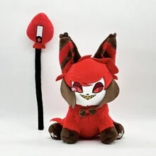 Diferentes muñecos de peluche de gatos bicolores y coloridos con moño