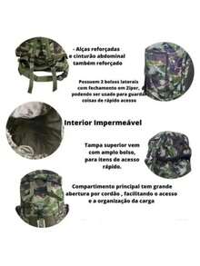 Men Functional Backpacks - xanh quân đội - Xem 3