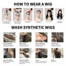 Lush Faux Locs River Locks Twists Braids 合成全蕾丝前编织假发 无结盒状辫子 女士假发 22 英寸长发绺假发带婴儿头发 - 黑色 - 查看 13