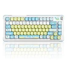 MageGee Air75 Wireless Mechanical Gaming Keyboard RGB PBT Puppy Theme Keycaps Gasket Mount Keyboard 2.4G/BT5.2/USB-C Hot Swappable Custom Pre-Lubed Blue Whale Switch Keyboard Creamy Mechanical Keyboard For Laptop/Tablet//WIN