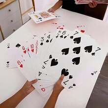 Bộ bài Poker Jumbo 54 lá, kích thước lớn với số lớn, thích hợp cho các trò chơi trong nhà/ngoài trời, tiệc tùng và lễ hội, Giáng sinh - Nhiều màu - Xem 6