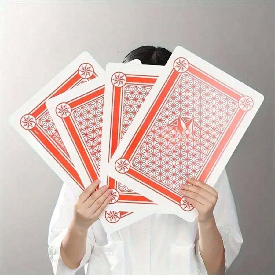 Bộ bài Poker Jumbo 54 lá, kích thước lớn với số lớn, thích hợp cho các trò chơi trong nhà/ngoài trời, tiệc tùng và lễ hội, Giáng sinh - Nhiều màu - Xem 1
