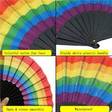 Bộ 2- Quạt Cầm Tay Có Thể Gập Lại, Quạt Cầm Tay Cầu Vồng Sáng Tạo - Thích Hợp Cho Hoạt Động Lễ Hội Âm Nhạc Và Dụng Cụ Khiêu Vũ - Lắc Nhẹ Nhàng Trong Mùa Hè Nóng nực Mang Lại Gió Mát - Không Gian Nhỏ Để Bảo Quản Và Mang Theo Tiện Lợi - Thích Hợp Cho Phụ Nữ Chăm Sóc Da, Trang Điểm, Tiệc Carnival , Âm nhạc, Khiêu vũ, Biểu diễn sân khấu, Bãi biển, Hoạt động xây dựng nhóm, Tiệc nghỉ lễ, Dã ngoại, Hoạt động ở trường, Trang trí nhà cửa, v.v. - Hoàn hảo cho các buổi biểu diễn trên sân khấu hoặc kịch - Nhiều màu - Xem 4