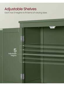 VASAGLE Bathroom Floor Storage Cabinet, Bathroom Storage Unit, Freestanding Cabinet With 4 Doors, Adjustable Shelves, 11.8 X 23.6 X 43.3 Inches - 綠色 - 查看 7
