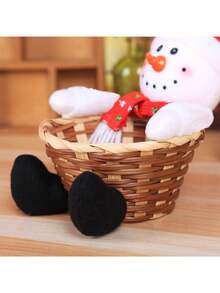 1 pieza canasta de dulces para decoración navideña, pequeña caja de dulces para decoración de mesa - Multicolor - Ver 7