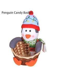 1 pieza canasta de dulces para decoración navideña, pequeña caja de dulces para decoración de mesa - Multicolor - Ver 10